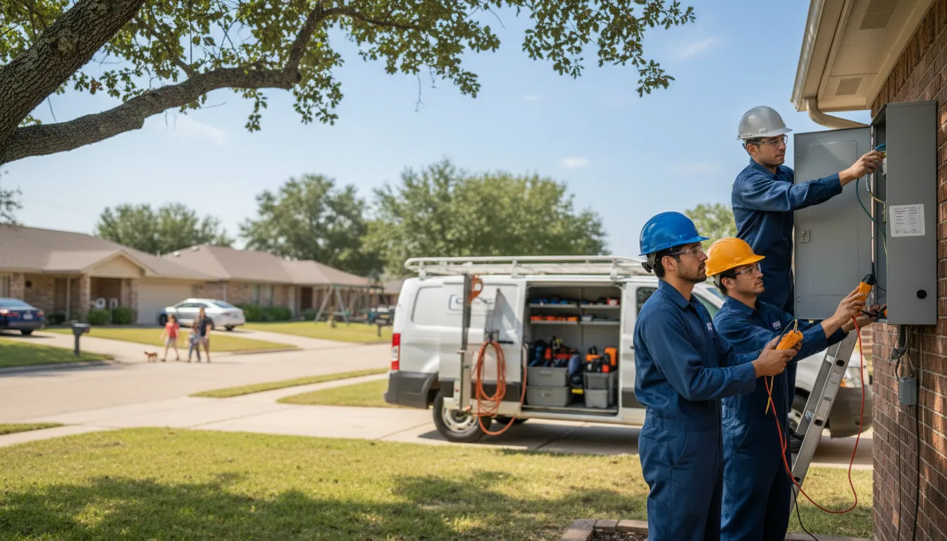 Certified electrician providing emergency electrical services in Arlington, TX